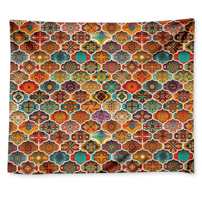 Ethnic Mandala Bohemian Pattern Print Tapestry