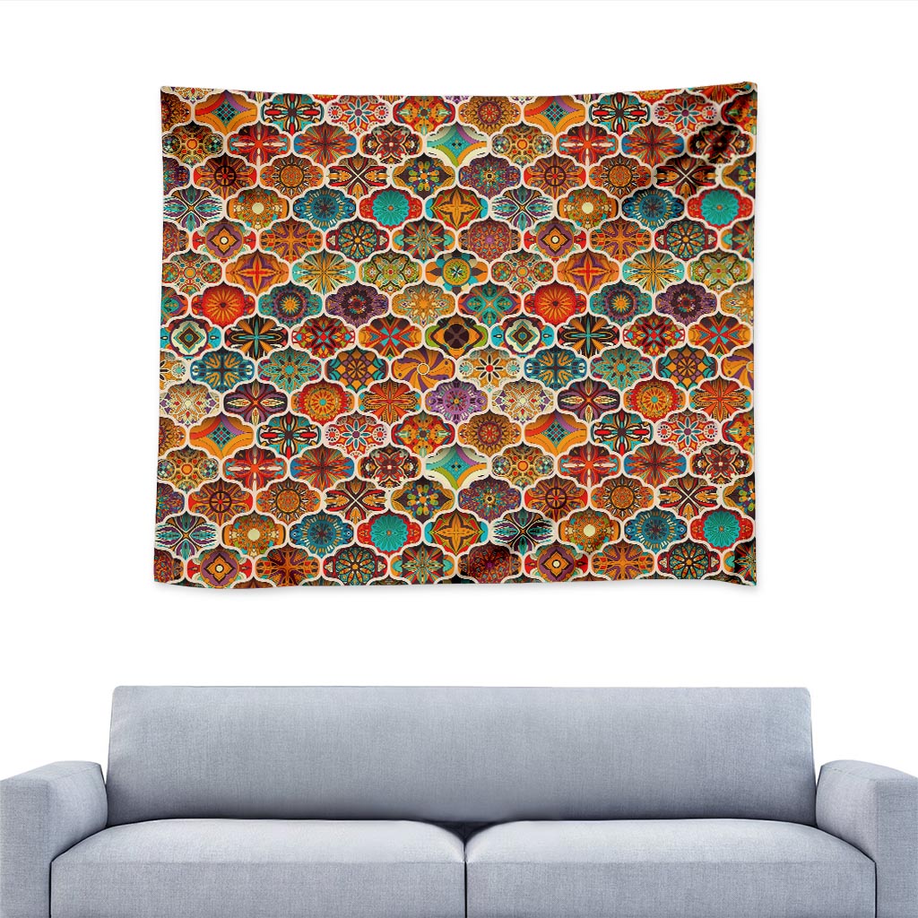 Ethnic Mandala Bohemian Pattern Print Tapestry
