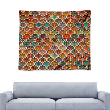 Ethnic Mandala Bohemian Pattern Print Tapestry