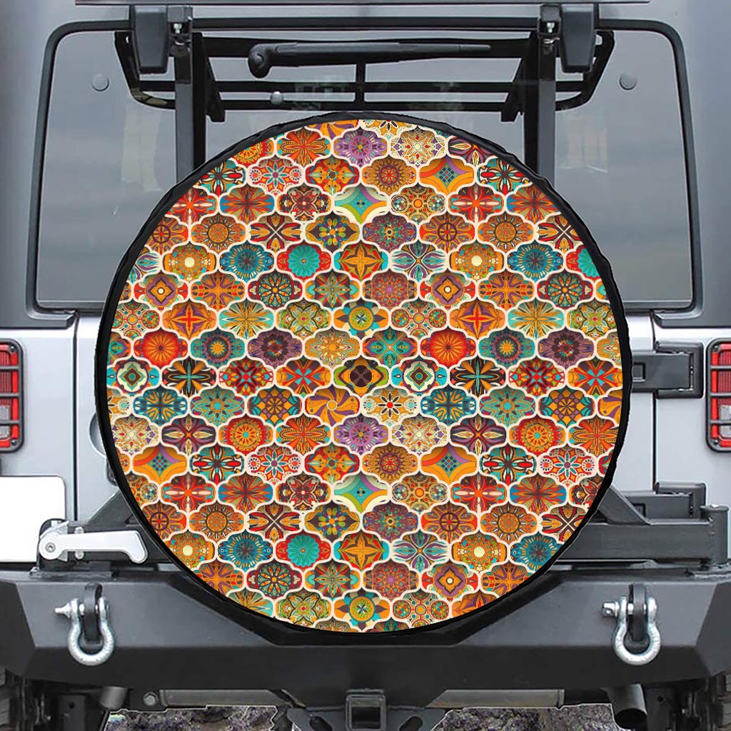 Ethnic Mandala Bohemian Pattern Print Tire Cover