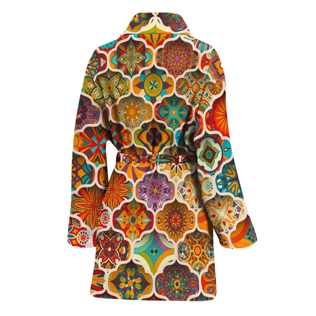 Ethnic Mandala Bohemian Pattern Print Women's Bathrobe