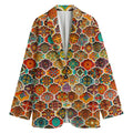 Ethnic Mandala Bohemian Pattern Print Women's Cotton Blazer