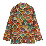 Ethnic Mandala Bohemian Pattern Print Women's Cotton Blazer