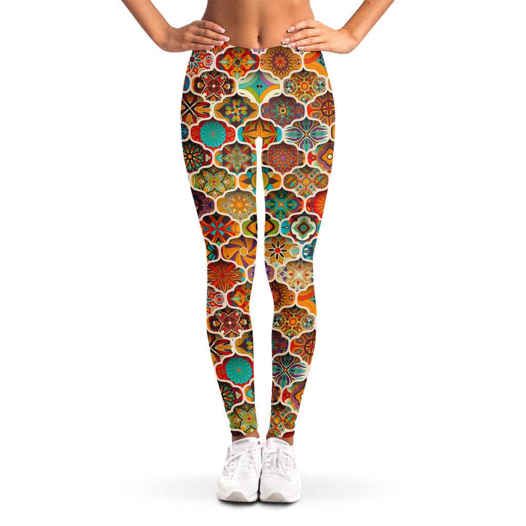 Ethnic Mandala Bohemian Pattern Print Women's Leggings