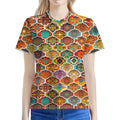 Ethnic Mandala Bohemian Pattern Print Women's Polo Shirt