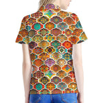Ethnic Mandala Bohemian Pattern Print Women's Polo Shirt