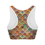Ethnic Mandala Bohemian Pattern Print Women's Sports Bra