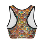 Ethnic Mandala Bohemian Pattern Print Women's Sports Bra