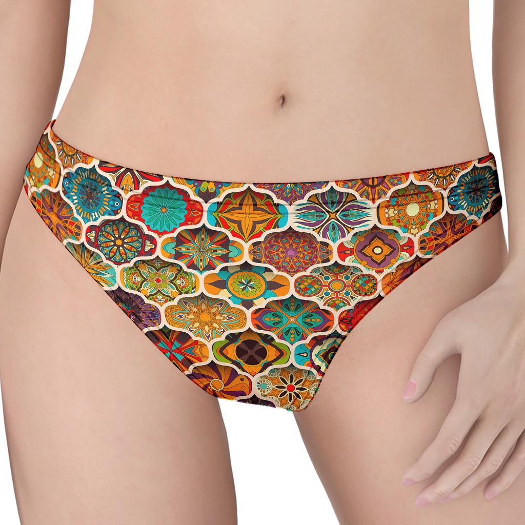 Ethnic Mandala Bohemian Pattern Print Women's Thong