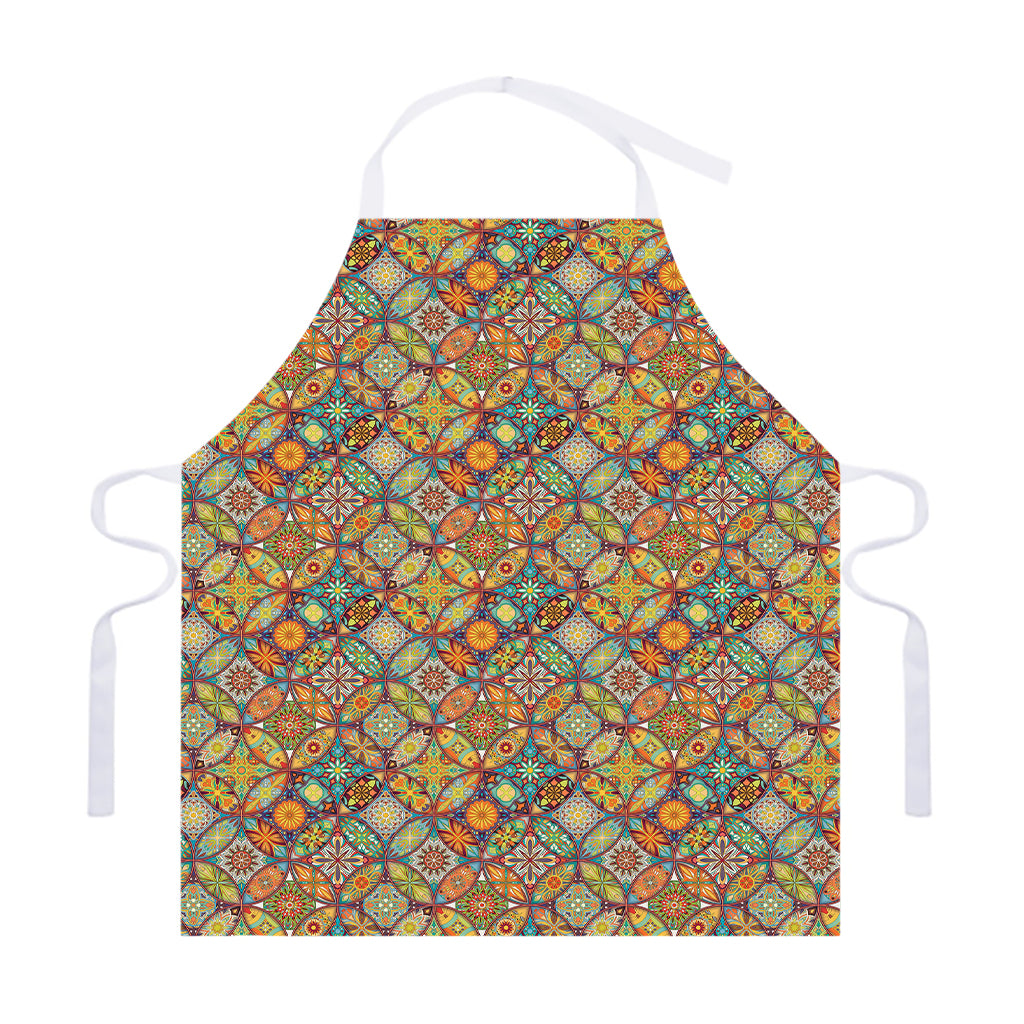 Ethnic Mandala Patchwork Pattern Print Adjustable Apron