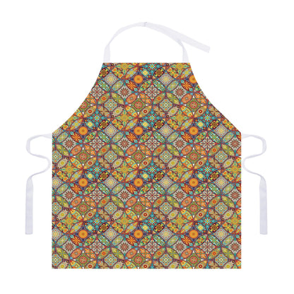 Ethnic Mandala Patchwork Pattern Print Adjustable Apron