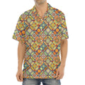 Ethnic Mandala Patchwork Pattern Print Aloha Shirt