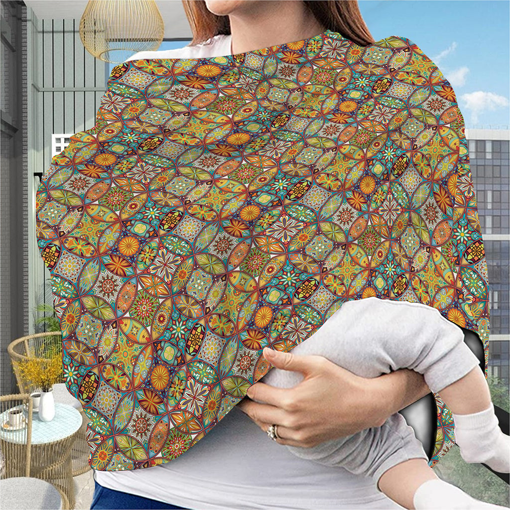 Ethnic Mandala Patchwork Pattern Print Baby Seat Cover