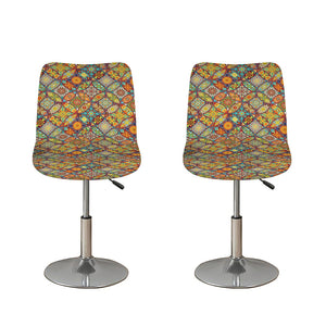 Ethnic Mandala Patchwork Pattern Print Bar Stool Covers