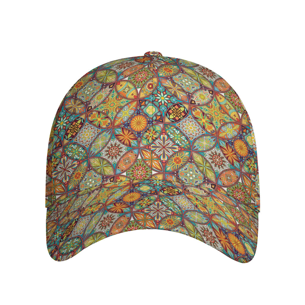 Ethnic Mandala Patchwork Pattern Print Baseball Cap