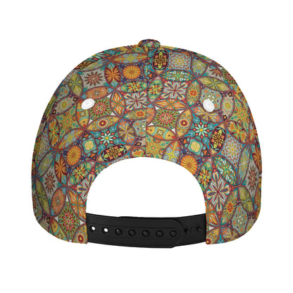 Ethnic Mandala Patchwork Pattern Print Baseball Cap