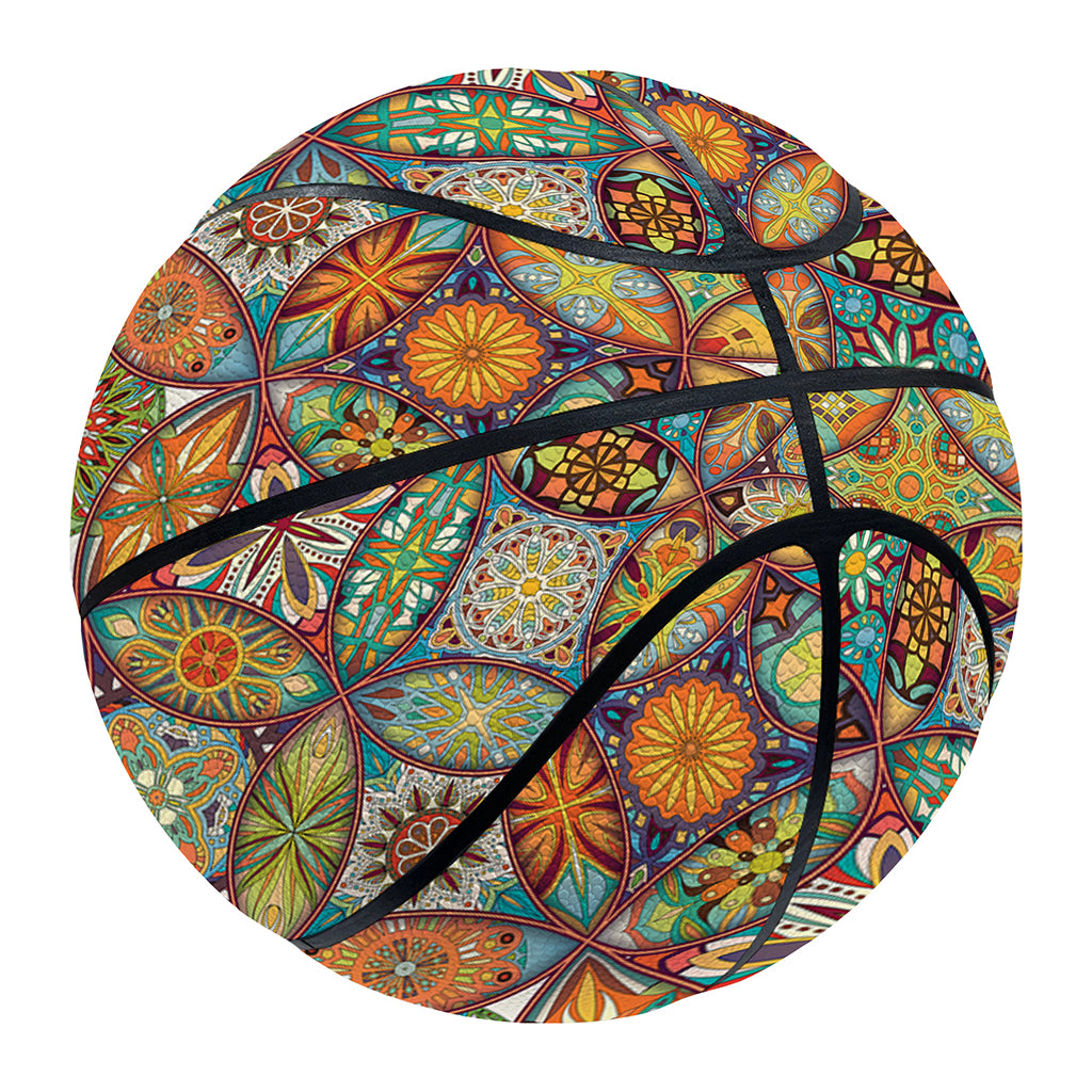 Ethnic Mandala Patchwork Pattern Print Basketball