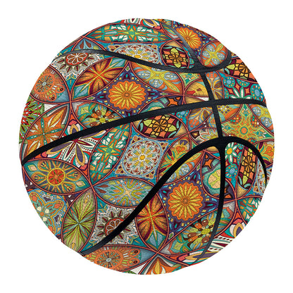 Ethnic Mandala Patchwork Pattern Print Basketball
