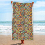 Ethnic Mandala Patchwork Pattern Print Beach Towel