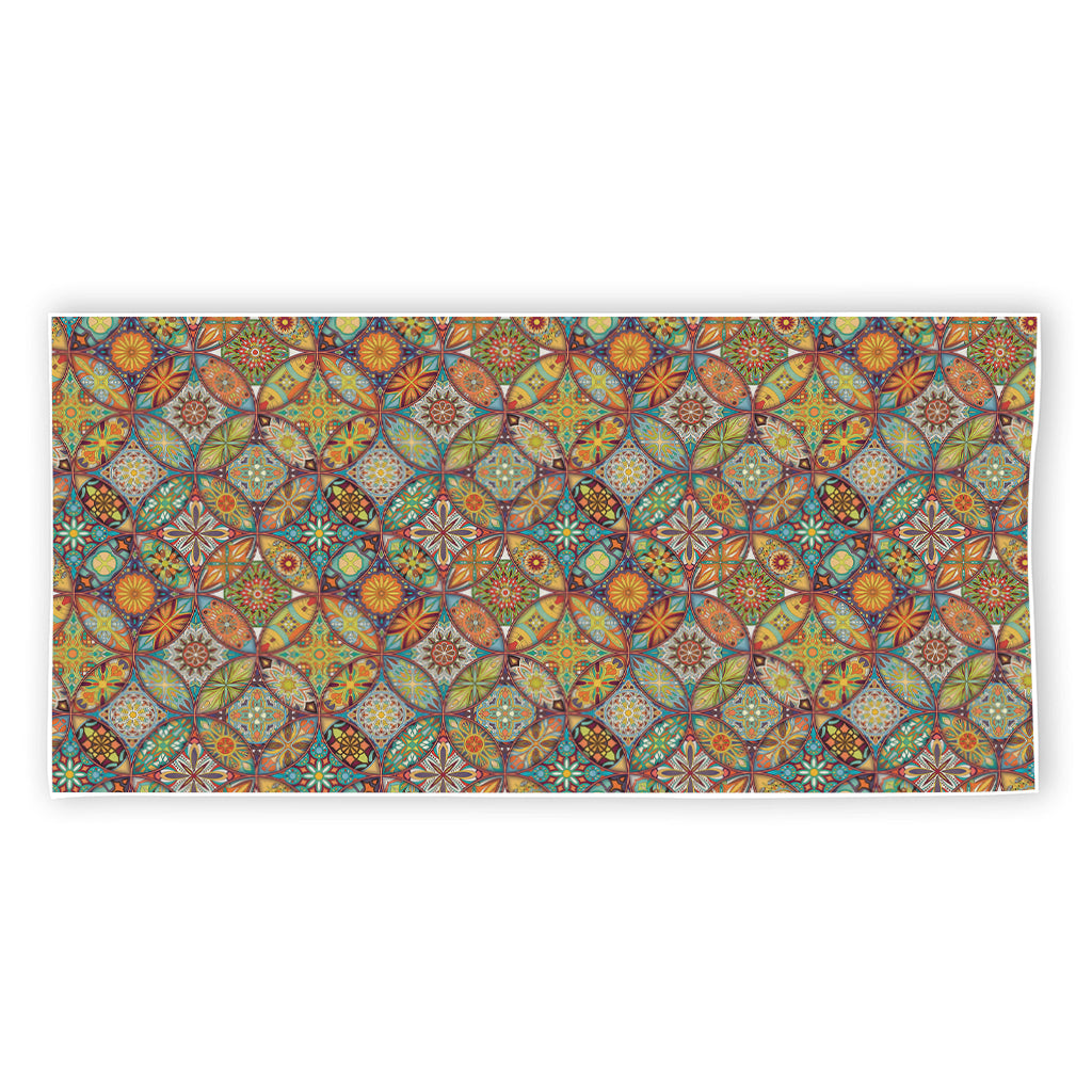Ethnic Mandala Patchwork Pattern Print Beach Towel