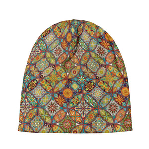 Ethnic Mandala Patchwork Pattern Print Beanie