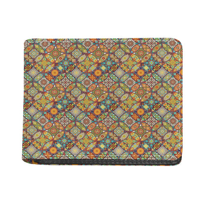 Ethnic Mandala Patchwork Pattern Print Bifold Wallet