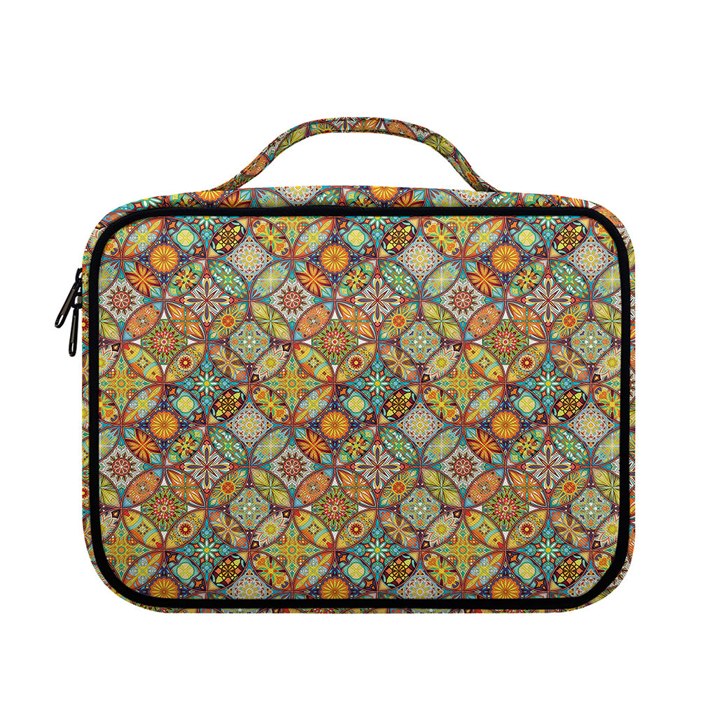 Ethnic Mandala Patchwork Pattern Print Briefcase Bible Bag