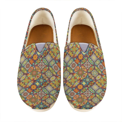 Ethnic Mandala Patchwork Pattern Print Casual Shoes