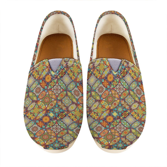 Ethnic Mandala Patchwork Pattern Print Casual Shoes