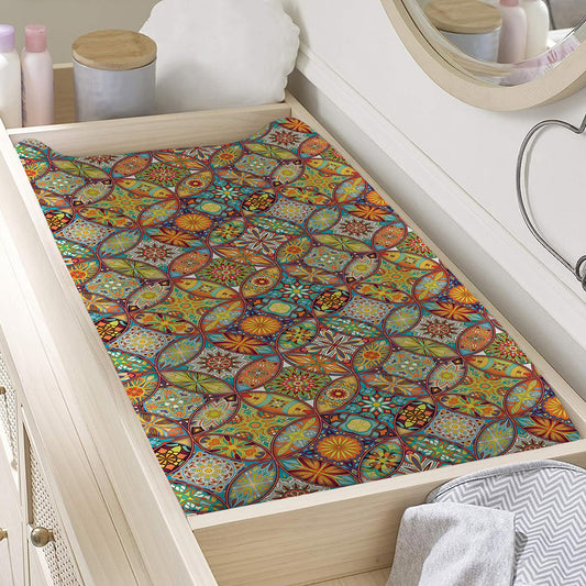 Ethnic Mandala Patchwork Pattern Print Changing Pad Cover