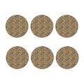 Ethnic Mandala Patchwork Pattern Print Coaster Set