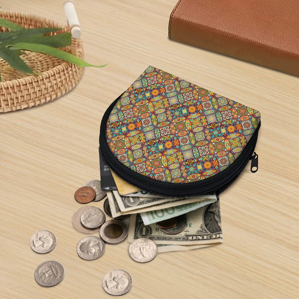 Ethnic Mandala Patchwork Pattern Print Coin Purse