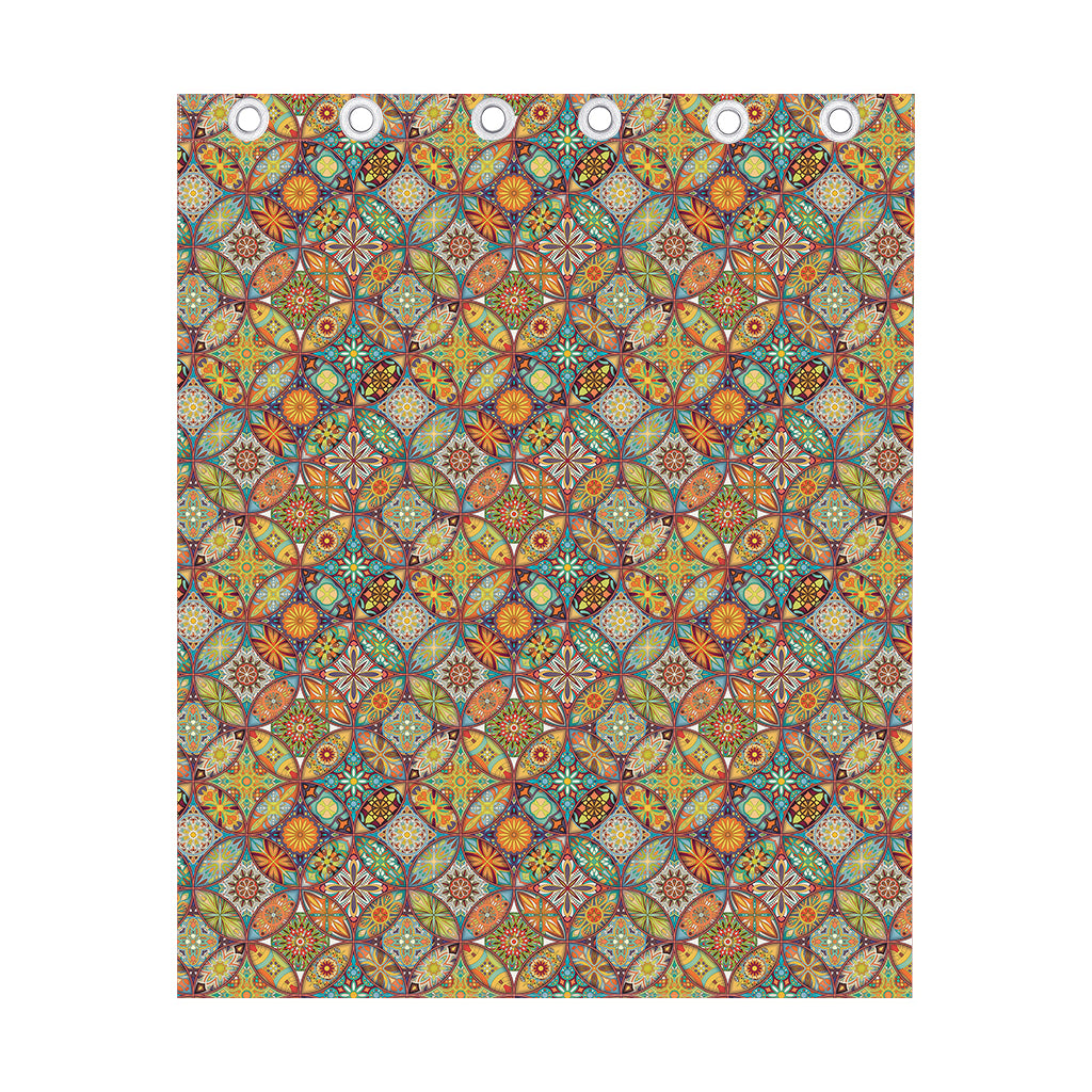 Ethnic Mandala Patchwork Pattern Print Curtain
