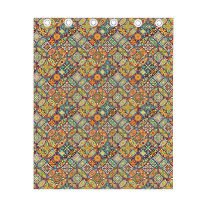 Ethnic Mandala Patchwork Pattern Print Curtain