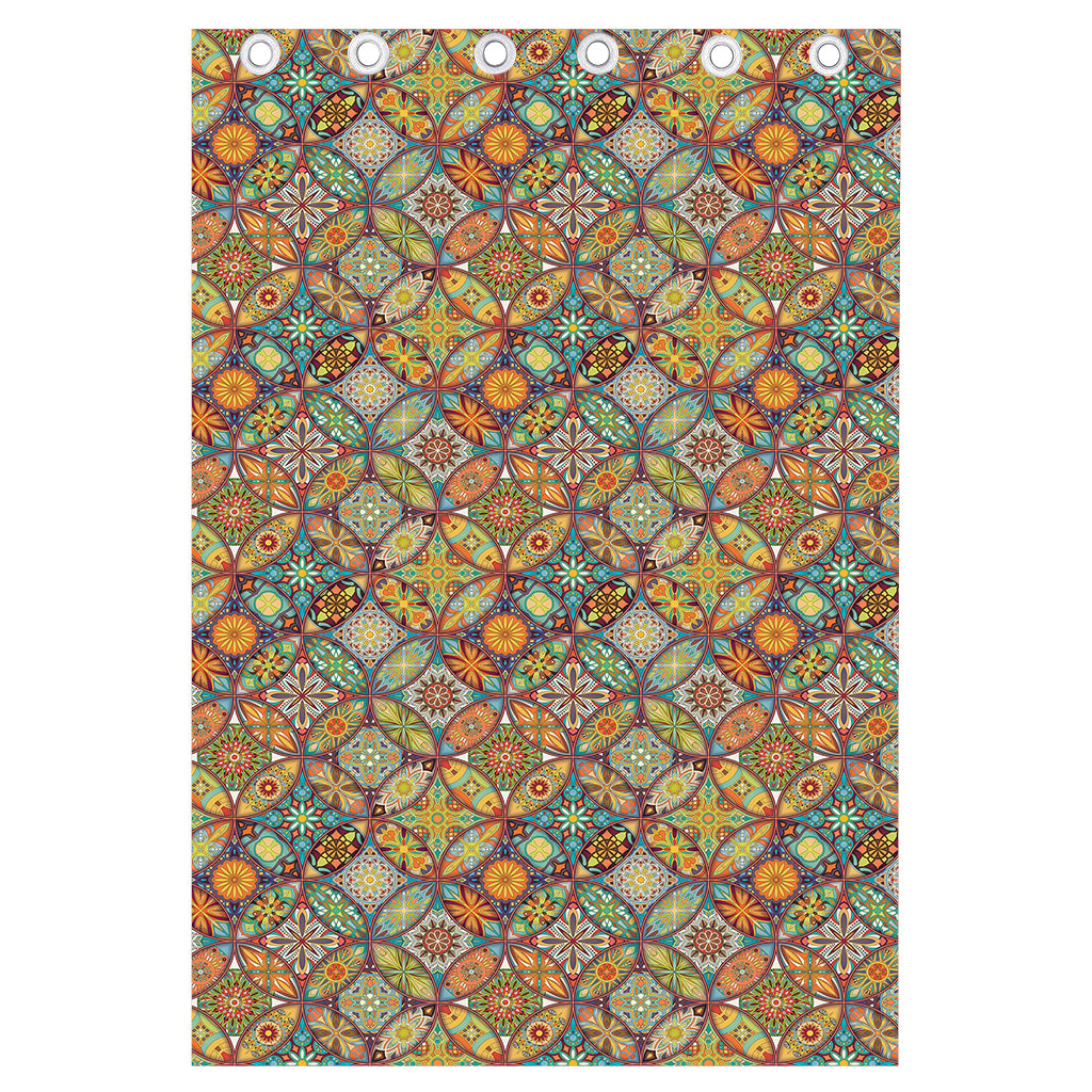 Ethnic Mandala Patchwork Pattern Print Curtain