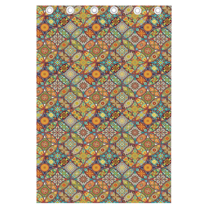 Ethnic Mandala Patchwork Pattern Print Curtain