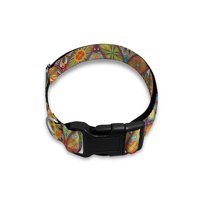 Ethnic Mandala Patchwork Pattern Print Dog Collar