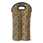 Ethnic Mandala Patchwork Pattern Print Double Neoprene Wine Tote