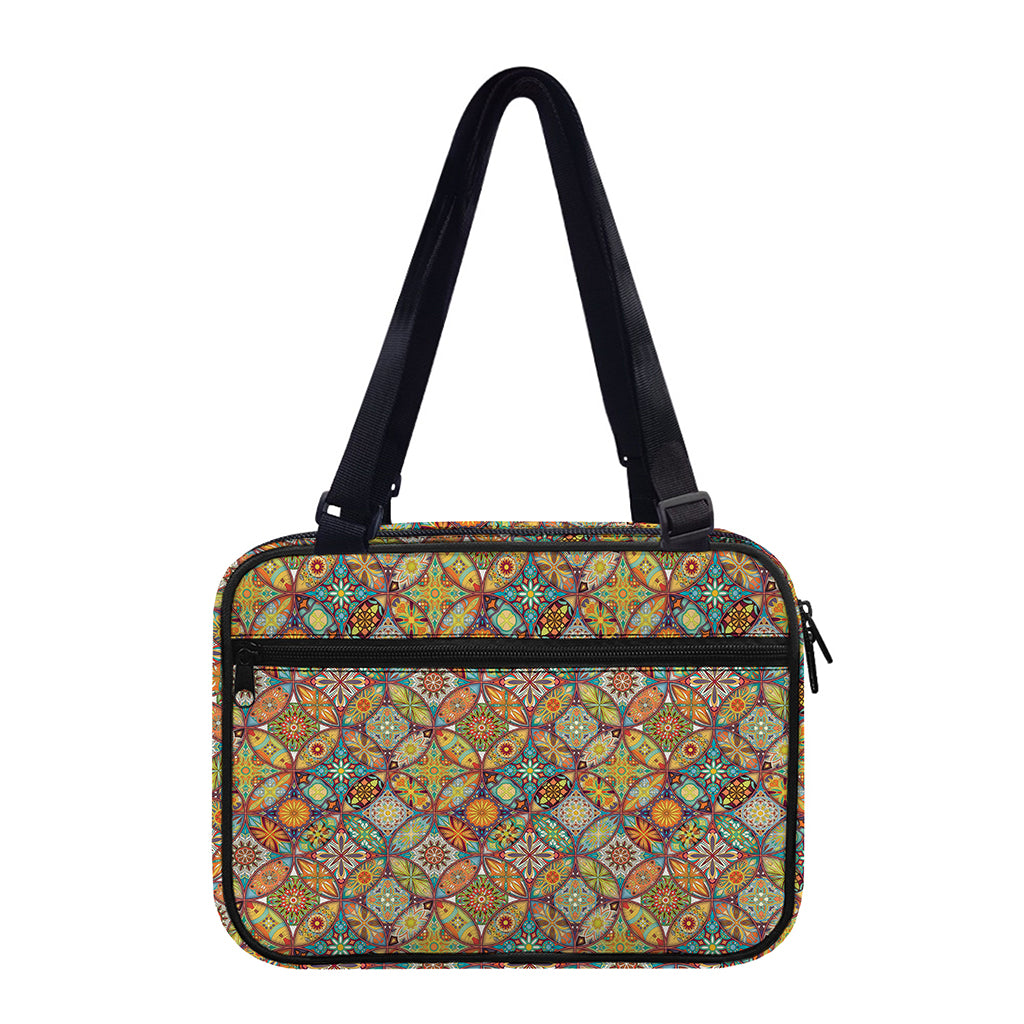 Ethnic Mandala Patchwork Pattern Print Double Strap Bible Bag
