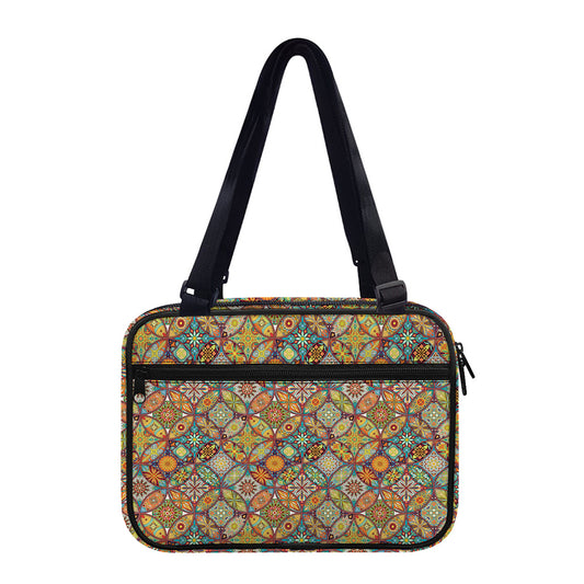 Ethnic Mandala Patchwork Pattern Print Double Strap Bible Bag