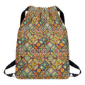 Ethnic Mandala Patchwork Pattern Print Drawstring Backpack