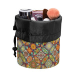 Ethnic Mandala Patchwork Pattern Print Drawstring Makeup Bag
