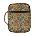 Ethnic Mandala Patchwork Pattern Print Front Pocket Bible Bag