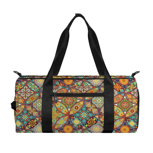 Ethnic Mandala Patchwork Pattern Print Gym Bag