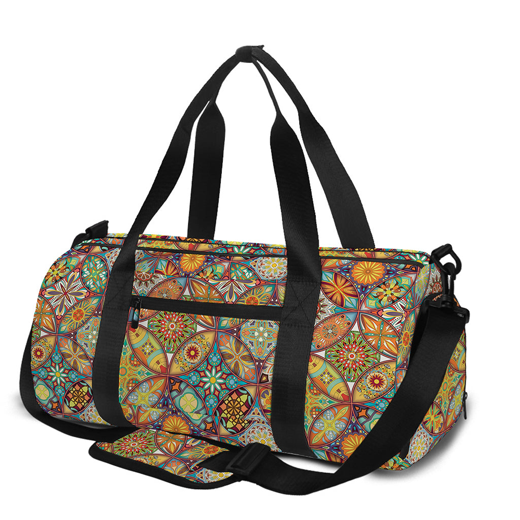 Ethnic Mandala Patchwork Pattern Print Gym Bag