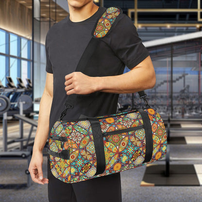 Ethnic Mandala Patchwork Pattern Print Gym Bag