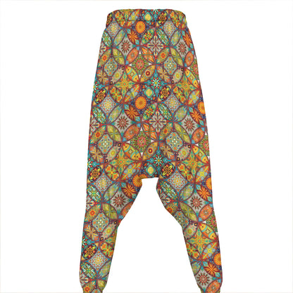 Ethnic Mandala Patchwork Pattern Print Hammer Pants