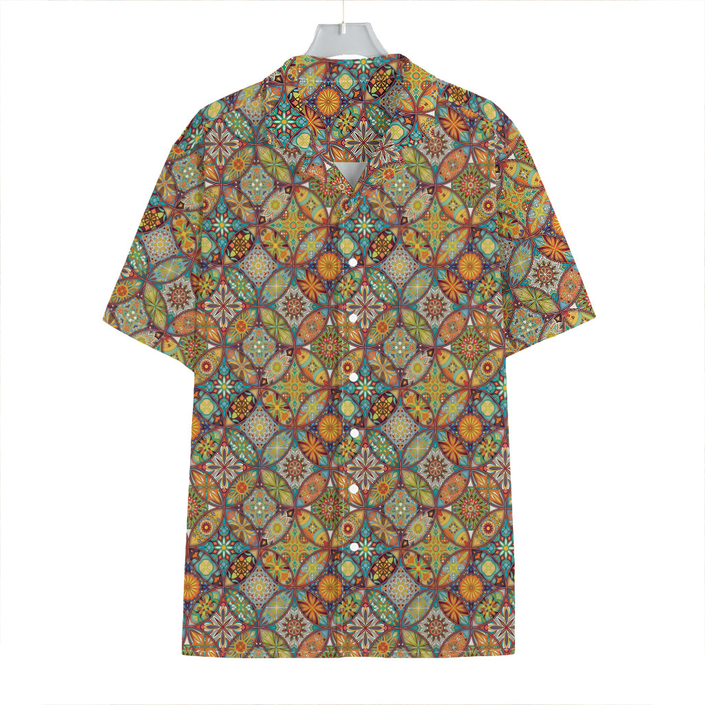 Ethnic Mandala Patchwork Pattern Print Hawaiian Shirt