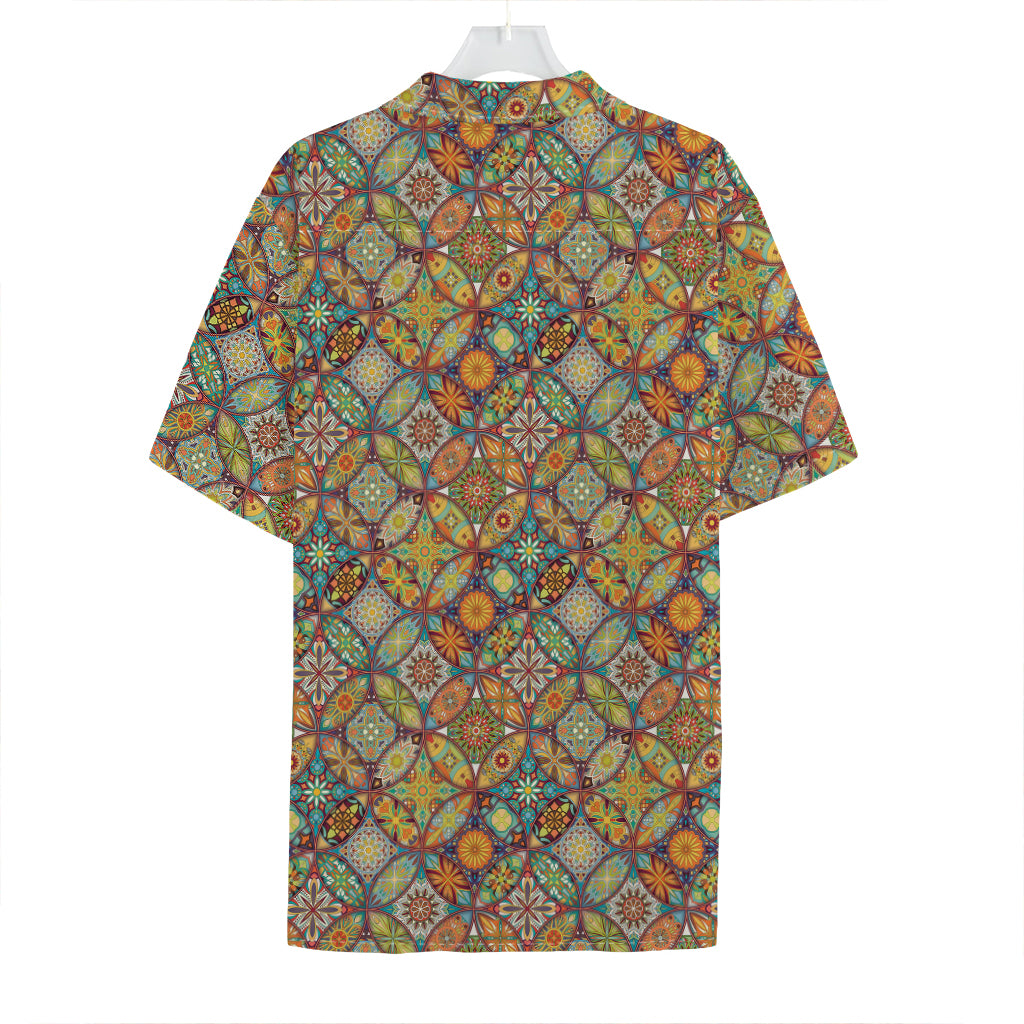 Ethnic Mandala Patchwork Pattern Print Hawaiian Shirt