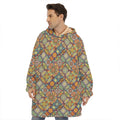 Ethnic Mandala Patchwork Pattern Print Hoodie Blanket